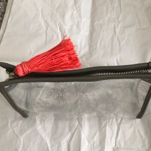 Pineapple clear bag with coral tassel!